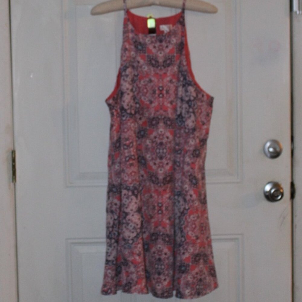Decree Multi Color Multi Pattern Sleeveless Midi Dress 2X